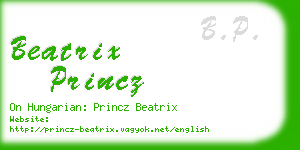 beatrix princz business card